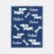 Navy Dachshund Wiener Dog Blanket