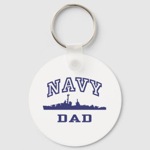 Navy Dad Key Ring