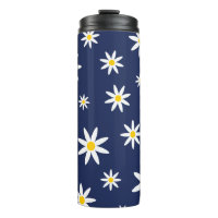 Navy Daisy Thermal Tumbler