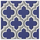 Navy Dark Grey Moroccan Quatrefoil Pattern #5DS