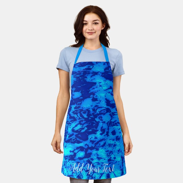 Navy Deep Customise Fresh Ocean Water Apron (Worn)