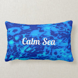 Navy Deep Customise Fresh Ocean Water Lumbar Cushion