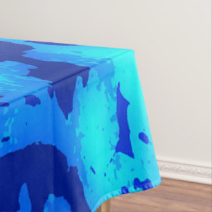 Navy Deep Customise Fresh Ocean Water Tablecloth