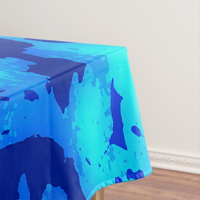 Navy Deep Customise Fresh Ocean Water Tablecloth (In Situ)