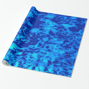 Navy Deep Customise Fresh Ocean Water Wrapping Paper