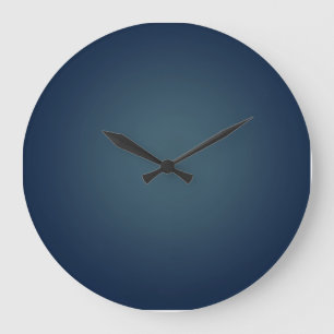 Navy deep dark saturated intense midnight large clock