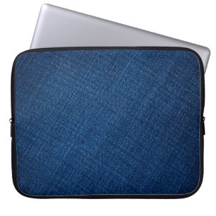 Navy denim jeans texture laptop sleeve