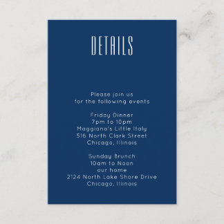 Navy Details Enclosure Card Bar Mitzvah