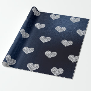 NAVY DIAMOND ELEGANT BIRTHDAY WEDDING WRAP WRAPPING PAPER