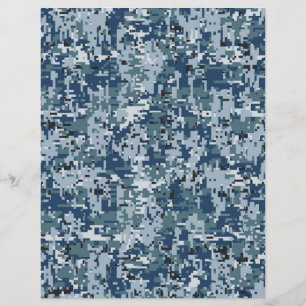 Navy Digital Camo Camouflage Decor Flyer