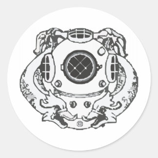 Navy Diver 1st Class Classic Round Sticker
