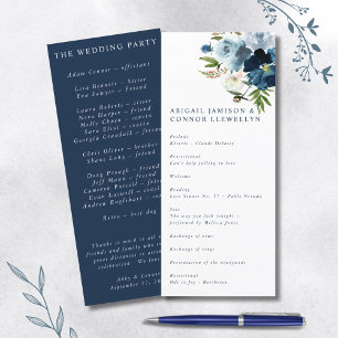 Navy & Dusty Blue Elegant Floral Watercolor Program