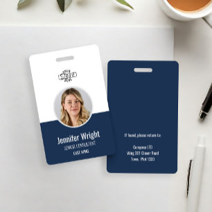 Navy Employee Photo ID Company Badge ID Badge