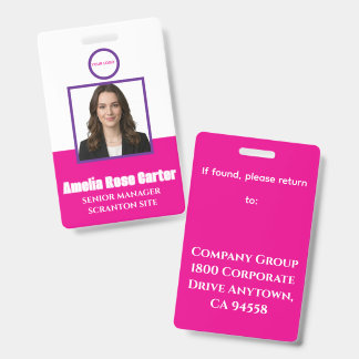 Navy | Employee Photo ID Company Security Badge