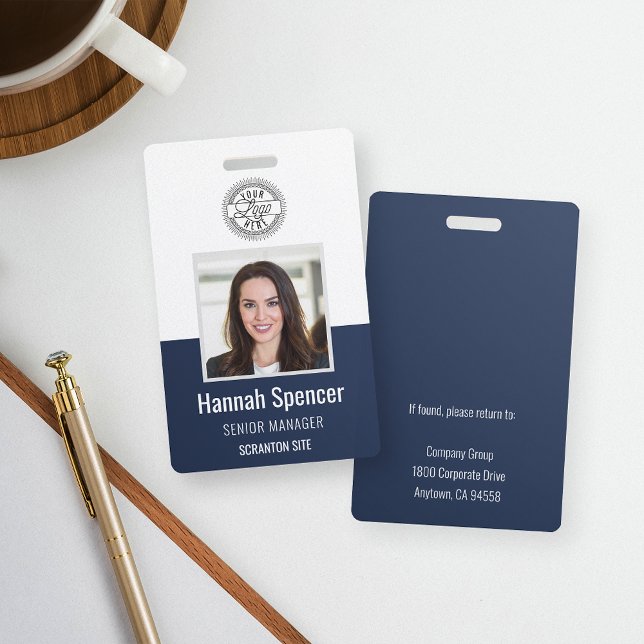 Navy | Employee Photo ID Company Security Badge (Creator Uploaded)