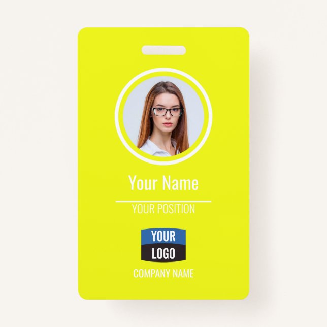 Navy - Employee Photo ID Company Security Badge ID Badge (Front)