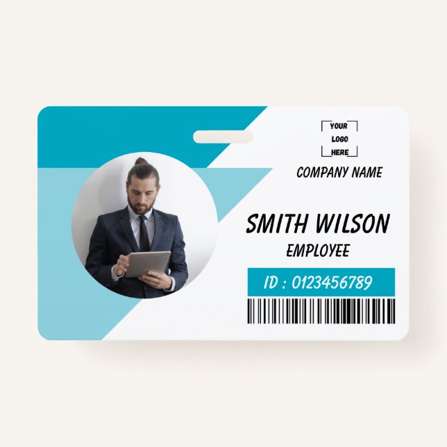 Navy | Employee Photo ID Company Security Badge ID Badge (Front)