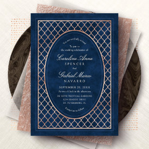 Navy Evening Garden Lattice Southern Wedding