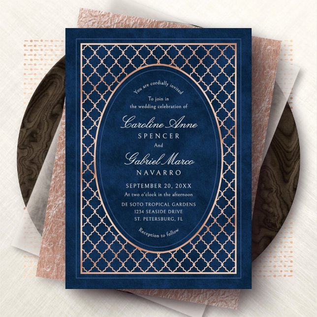 Navy Evening Garden Lattice Southern Wedding (Creator Uploaded)