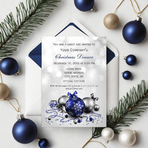 navy Festive Corporate Christmas party Invite