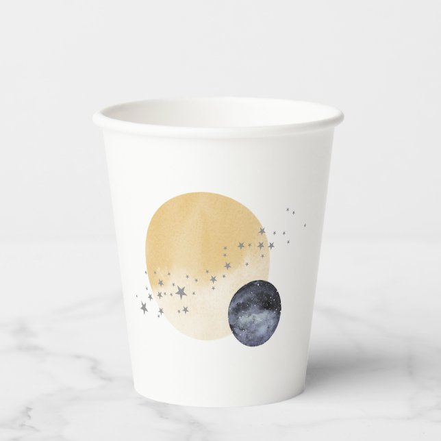 Navy First Trip Around The Sun Paper Cups (Front)