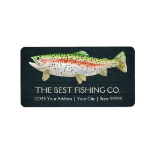 Navy Fishing Business Charter Boat Guide Rustic Label