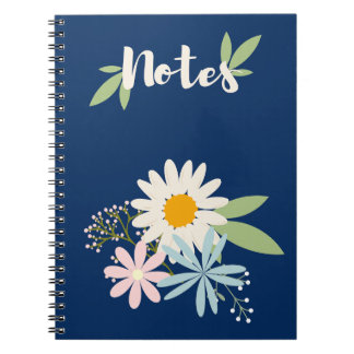 Navy Floral Notebook
