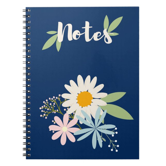 Navy Floral Notebook (Front)