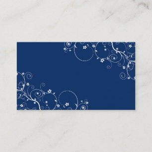 Navy Floral Vines Wedding Escort/Place cards