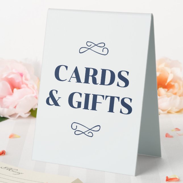 Navy Flourish Cards & Gifts (In SItu (Wedding))