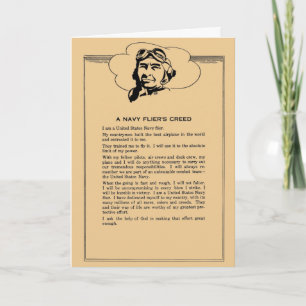 Navy Flyers Creed Card