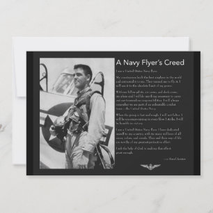 Navy Flyer's Creed Thank You Card