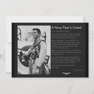 Navy Flyer's Creed Thank You Card