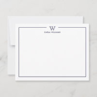 NAVY Formal Classic Family Monogram Minimalist