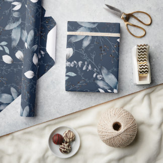 Navy Forrest Gift Wrap