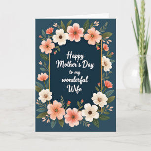 Navy Framed Mothers Day Card