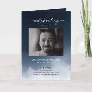 Navy Funeral Order of Service Folded Program