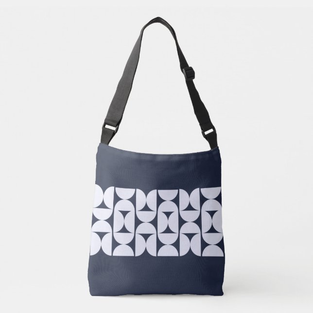  Navy Geometric Crossbody Bag (Front)