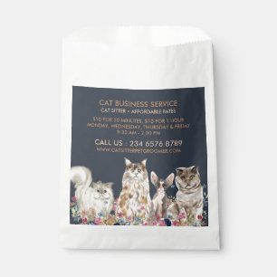 Navy Gift Cat Sitter Service Pet Groomer Favour Bag