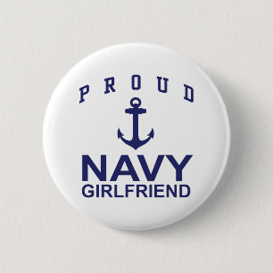 Navy Girlfriend 6 Cm Round Badge