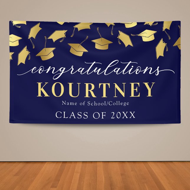 Navy & Gold 2025 Graduation Banner (Creator Uploaded)