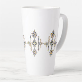 Navy & Gold Abstract Symmetry Design COFFEE MUG