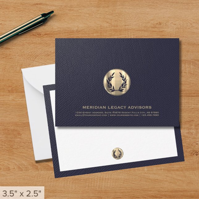 Navy Gold Advisor Note Card (Creator Uploaded)