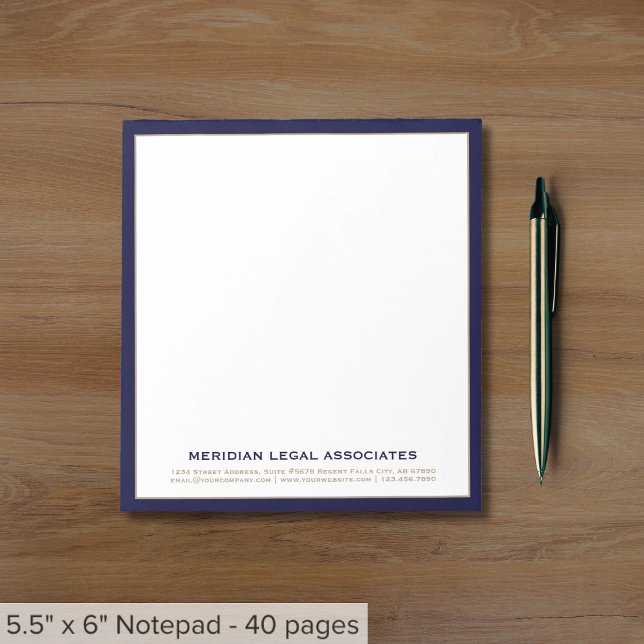 Navy Gold Attorney Notepad (Creator Uploaded)