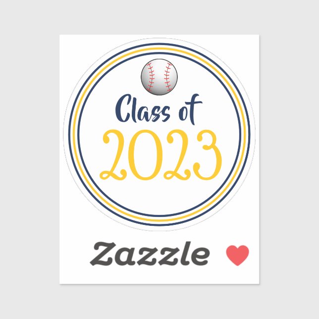 Navy & Gold Baseball Class Year Graduation (Sheet)