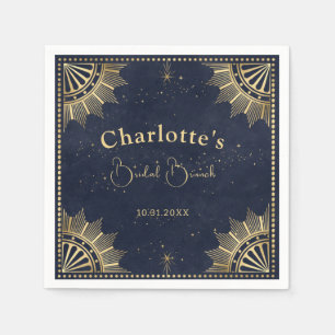 Navy & Gold Celestial Tarot Bridal Shower Napkin