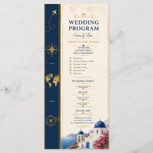 Navy Gold Destination Wedding Program