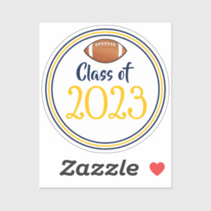 Navy & Gold Football Class Year Graduation