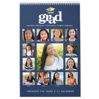 Navy Gold Graduation K–12 Photo Collage 15 Month