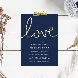 Navy & Gold Knotted Love Nautical Bridal Shower